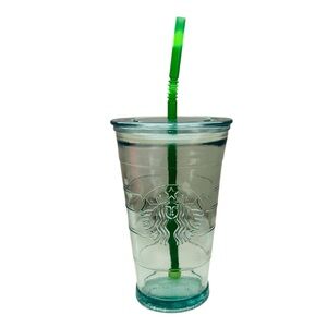 Starbucks Recycled Glass Spain BA 16 oz Grande with Lid and Straw